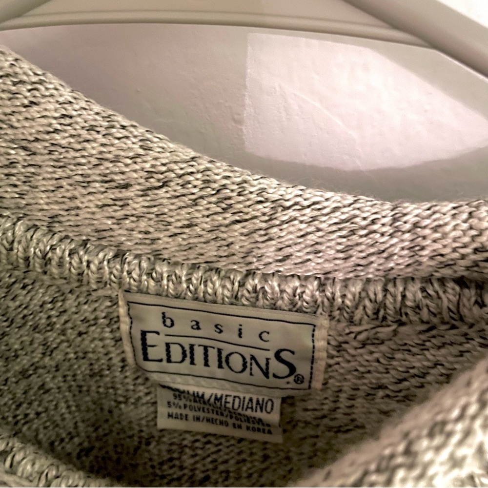 Grey Sweater Basic Editions Medium - image 3